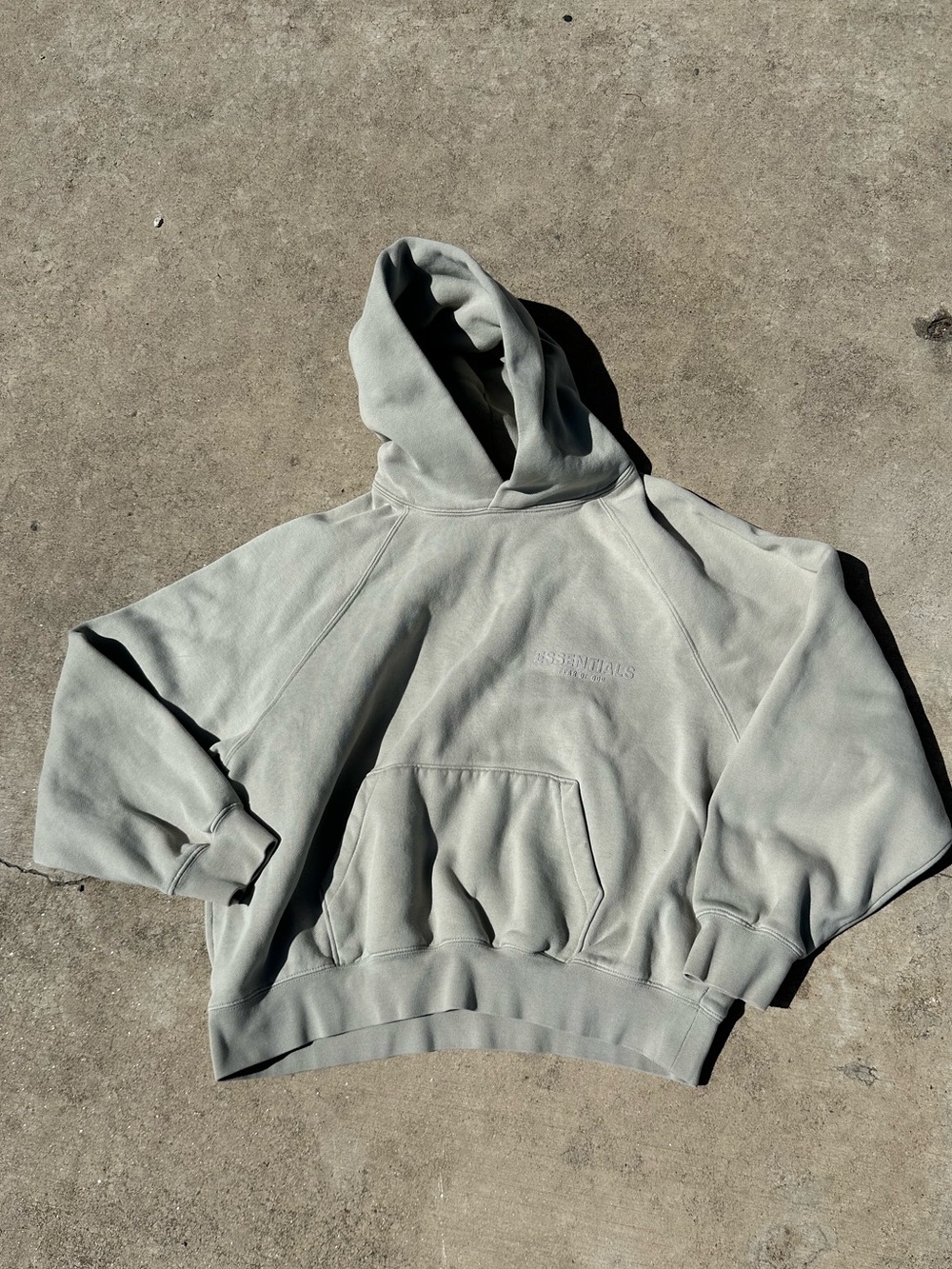 Essentials Men’s Hoodie Sweatshirt in Light Sage